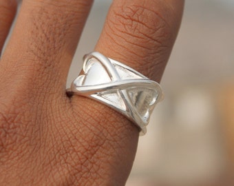 Black Goku Time Ring, Anime Inspired Kai Cosplay Ring, Handmade Silver Ring, Silver Wide Band, Unique Holiday Gift, Dragon Ball Ring