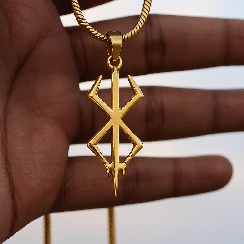 Berserk Inspired Brand of Sacrifice Pendant: Chunky Gothic Anime