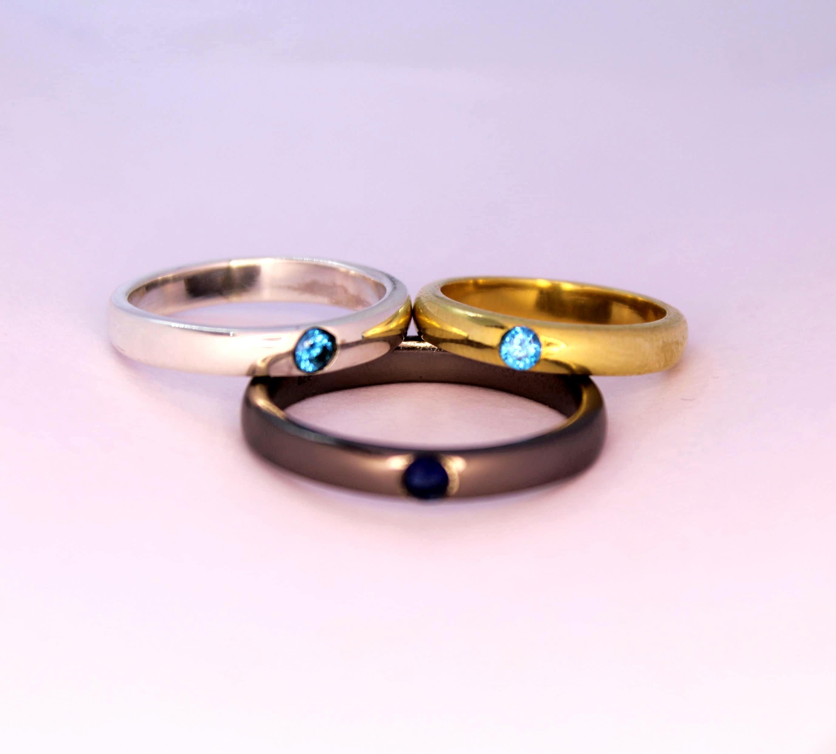 Jujutsu Kaisen Yuta Okkotsu Ring: Solid Silver Eternity Band