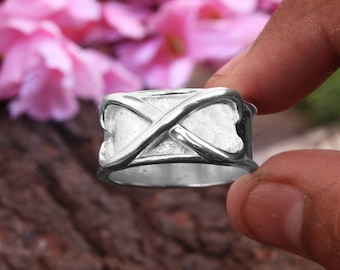 Anello largo in argento sterling ispirato a Goku nero: cosplay anime, Eternal Dragon Kai