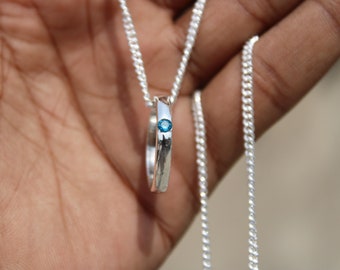 Collar con anillo de plata inspirado en Yuta Okkotsu: Joyería para cosplay de anime