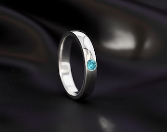 Jujutsu Kaisen Yuta Sterling Silver Ring, Blue Topaz Gemstone Ring, Anime Lovers Band