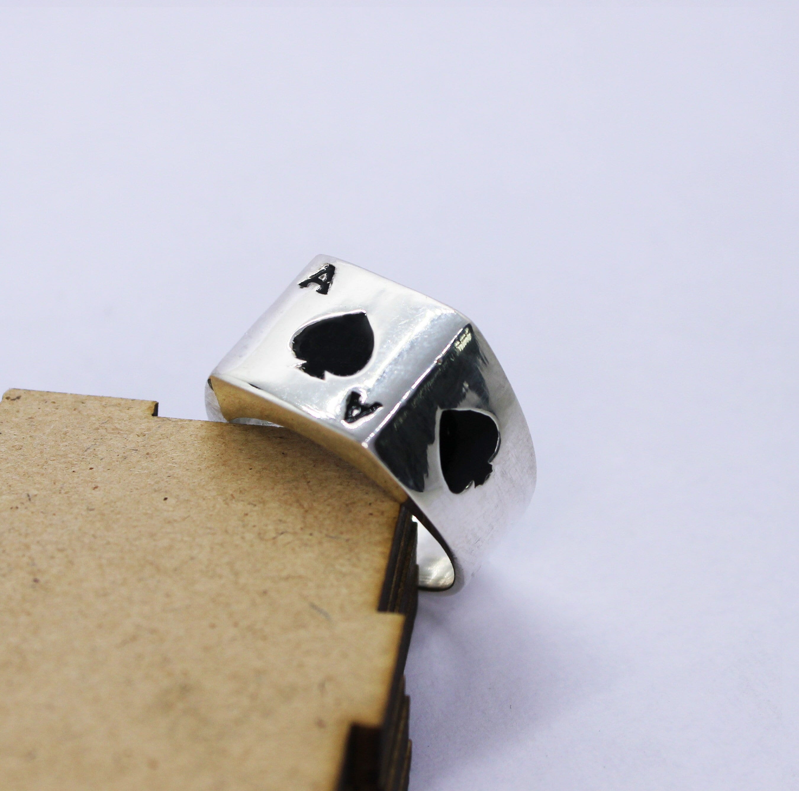 Ace Of Spades Ring, Poker Ring, Signet Ace Ring, Statement Ring For Women/Men, Playing Cards Ring, Gambler Ring, Unique Gift For Gamer