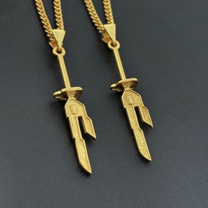 Inverted Spear of Heaven Pendant Chain Necklace Inspired by Toji Fushiguro from Jujutsu Kaisen JJK, JJK Anime Cosplay Jewelry,Weapon Pendant