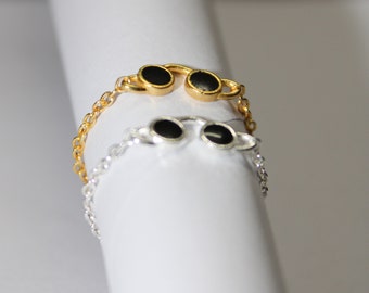 Gojo Satoru Glasses Ring: Anime Jujutsu Kaisen Inspired Jewelry