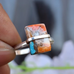 turquoise wedding ring, oyster turquoise engagement ring, turquoise jewely, turquoise ring for men, sterling silver,  unique holiday gift