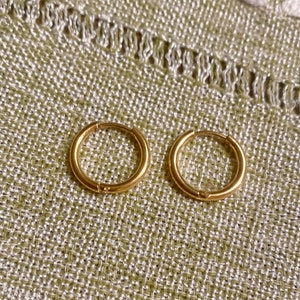 Stainless steel huggie earring