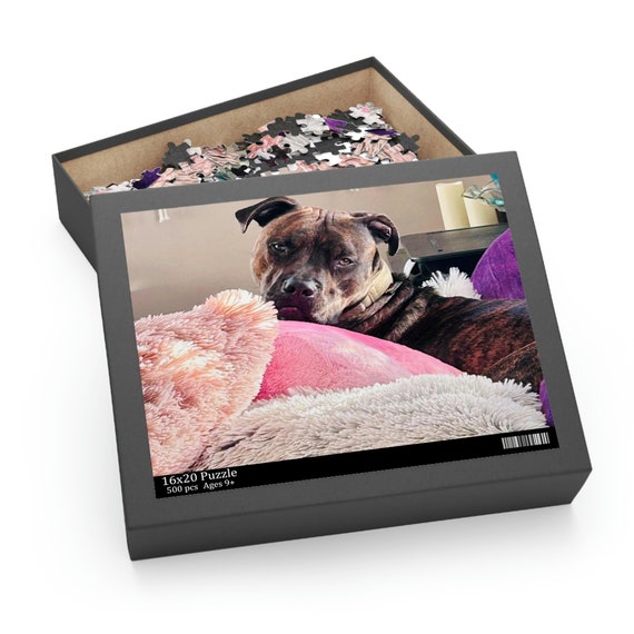 Pouty Face Pit Bull Puzzle 120, 252, 500-piece, Gift, Fun, Pitbull Love,  Jig Saw Puzzle, Puzzle Challenge, Canine Companion, Dog Lovers, 