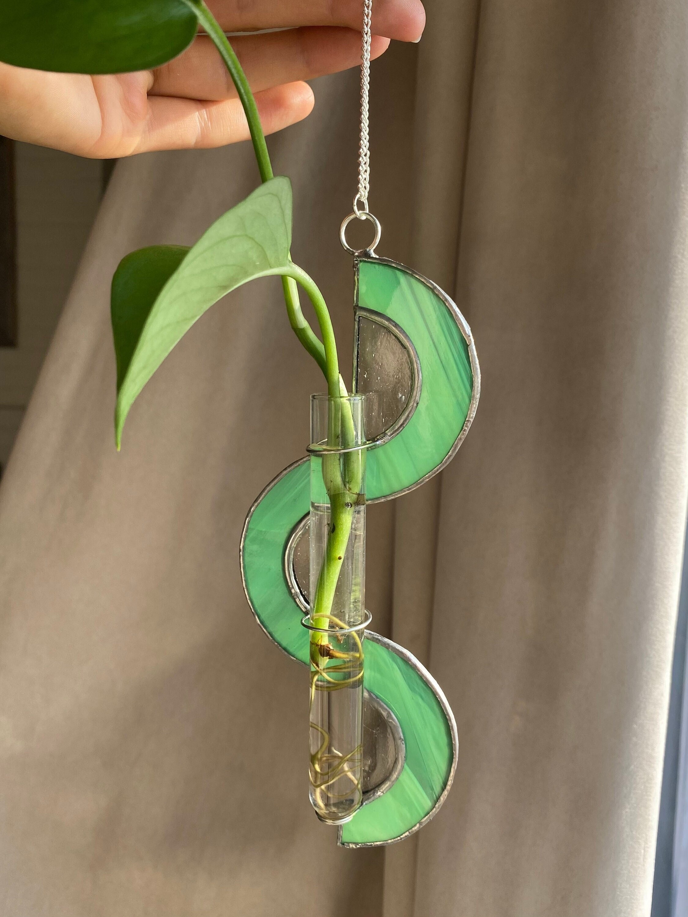Stained Glass Propagation Station Handmade Sun Catcher Etsy