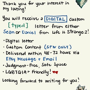Carta DIGITAL personalizada de un personaje de Life Is Strange 2