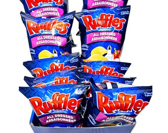 Ruffles Chips Box 10 Pack Canadian Chips, Ruffles All dressed Chips by Giftlytreats