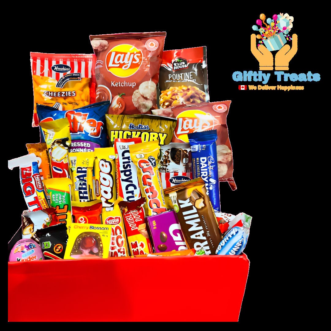Popular Canadian Snacks Gift Box Taste of Canada Canadian Chips, Candy