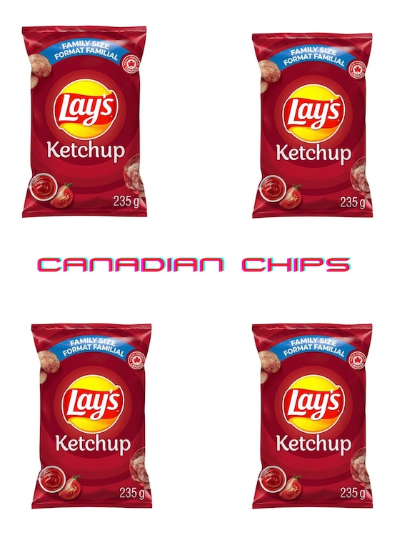  Canadian Lays Ketchup Flavour Chips [1 Large Family