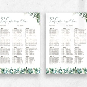 365-day Bible Reading Plan: Chronological Scripture Tracker (A4 PDF ...