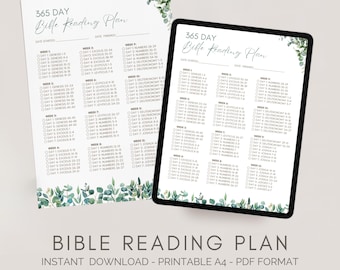 Chronological Bible Reading Plan: 365 Day Scripture Tracker (A4 PDF ...