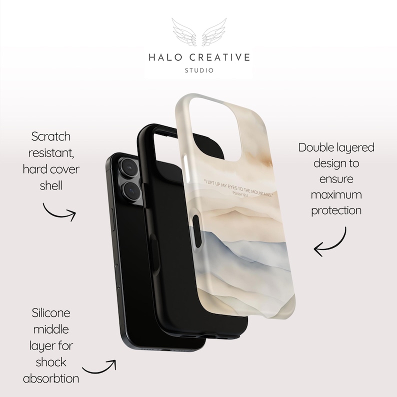 Christian Phone Case: Psalm 121, Bible Verse Scripture Case image 5
