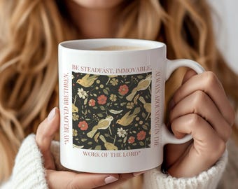Taza de café con versículo bíblico inspirador, regalo cristiano