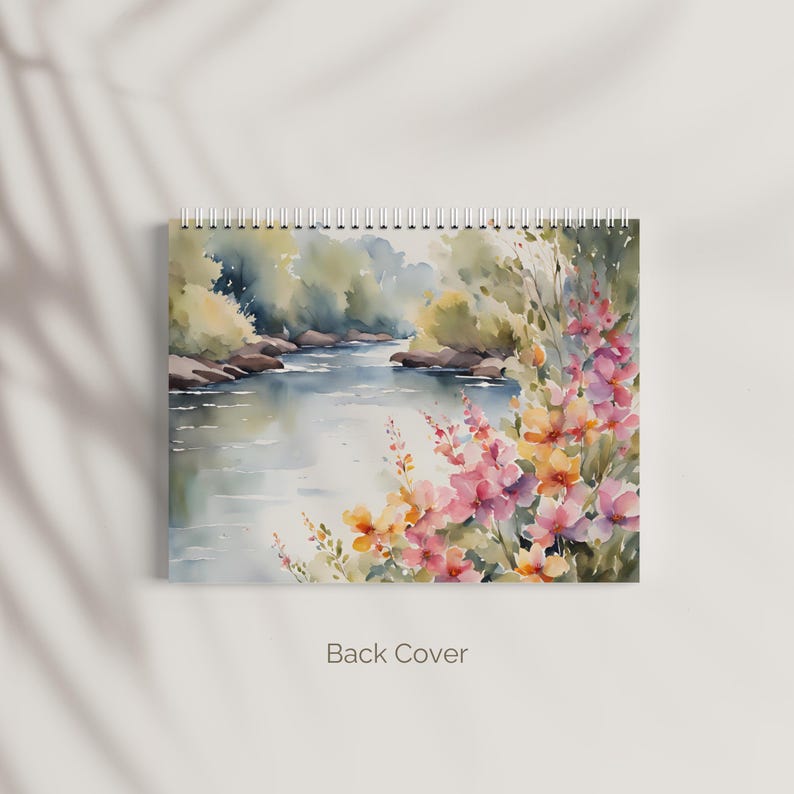 2025 Wall Calendar Botanical Watercolour Floral, Floral Wall Calendar