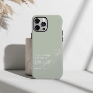 Christian Phone Case, Tough Cases, Bible Verse Phone Case, Religious Phone Cover, Inspirational iPhone Case, Christian Gift,