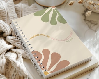 Christian Prayer Journal: Floral Bible Study Notebook