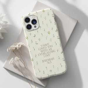 Christian Phone Case, Jeremiah 31:3, Bible Verse Phone Case, Scripture Phone Case, Christian Gifts, Bible Verse Case, Religious Phone Case