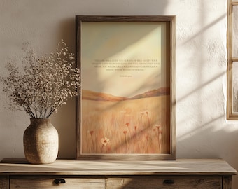 Christian Wall Art, Isaiah 58:11, Cottage Core Home Decor, Christian Home Decor, Vintage Christian Art, Religious Wall Art, Digital Download