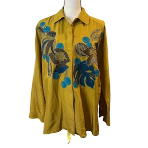 Levante Collection Women’s Vintage Silk Blouse Size M