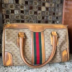 Vintage Gucci GG Monogram Large Boston Speedy Bag