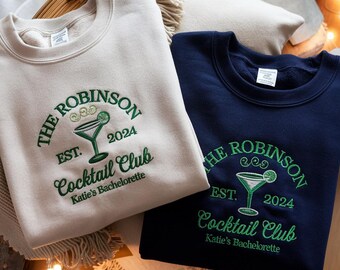 Embroidered Bachelorette Crewneck Sweatshirt – Custom Bridal Party Gift