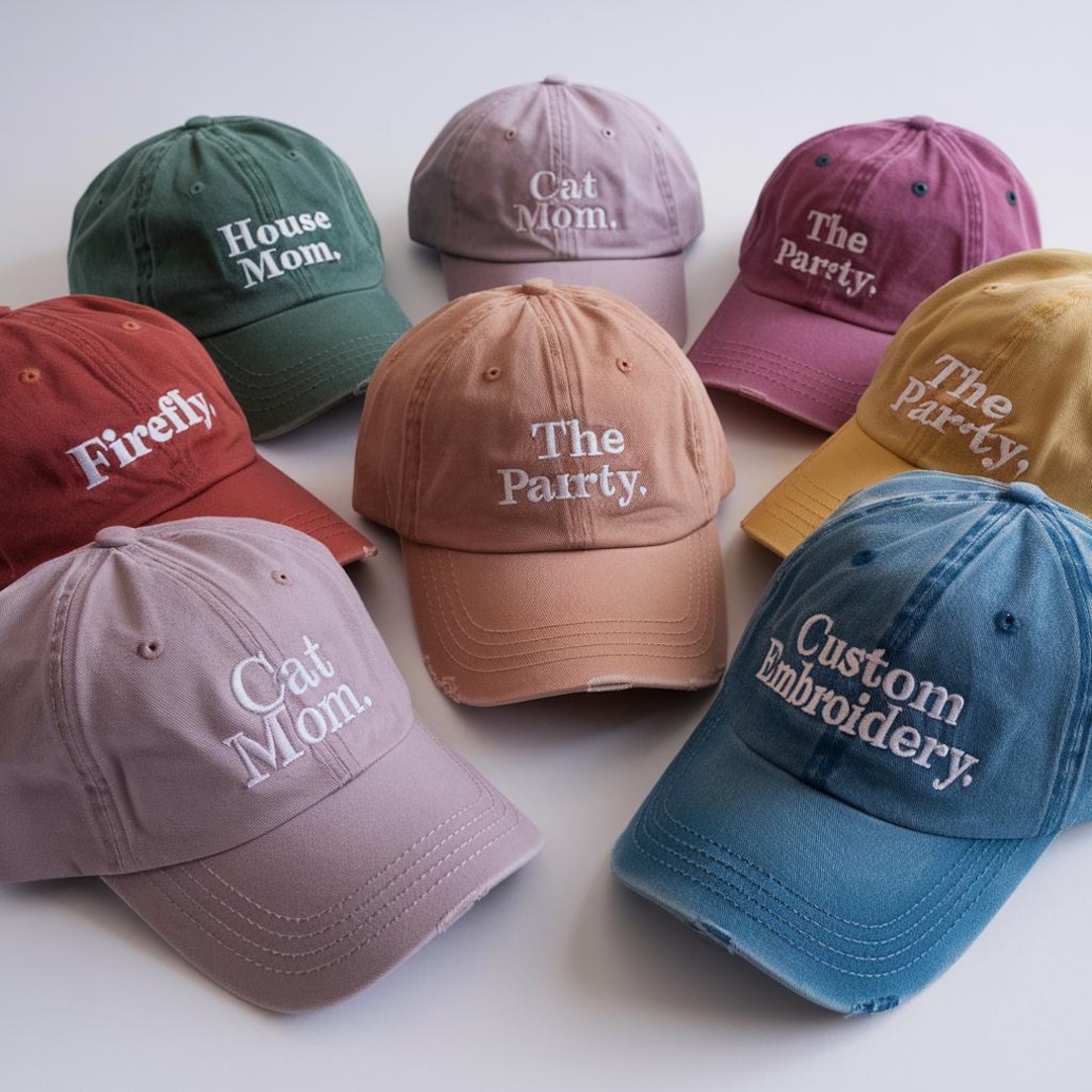 Text Hats Personalized Text Hat, Custom Logo Embroidered Hat, Retro Baseball Hat ...