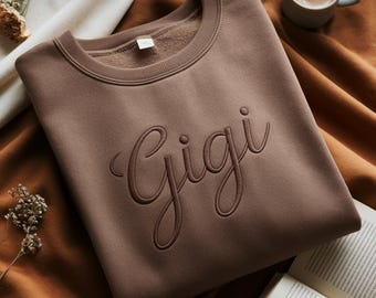 Besticktes Gigi Sweatshirt: Oma Geschenk, Muttertag