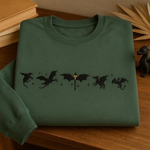 Embroidered Fourth Wing Shirt, Basgiath War College t-shirt, Violet Sorrengail, Bookish Shirt, Xaden Riorson, Gifts For Readers