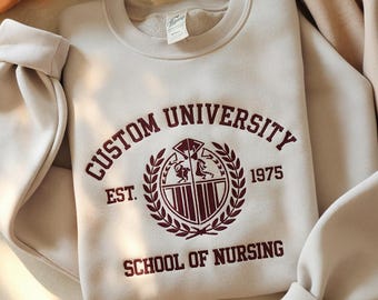 Custom University Sweatshirt, Custom College Hoodie, Personalized School Sweatshirt , University Sweatshirt, College Sweatshirt Gift