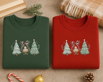 Embroidered Nativity Scene Christmas Sweatshirt · Christian The Greatest Gift of All Tee · Jesus Birth Matthew 1:21 Sweatshirt