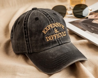 Casquette brodée chère et difficilement lavée, Casquette trucker femme drôle, Casquette femme sarcastique