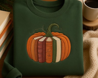 Fall Book Pumpkin Halloween Shirt, Halloween Book Lover Shirt, Fall Bookish Shirt, Pumpkin Book Shirt, Pumpkin Sweater, Fall Shirt, spooky