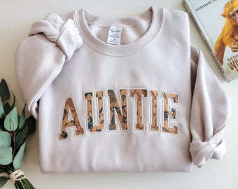Blumen Tante Sweatshirt, gestickte Tante Geschenk