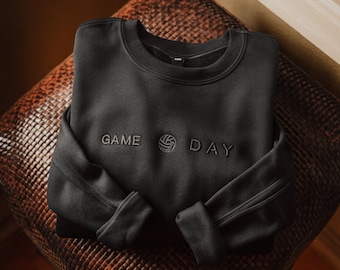 Embroidered Volleyball Game Day Sweatshirt Volleyball Mom Shirt Volleyball Shirts Volleyball Team Fan Shirt Volleyball Graphic Tee Gift