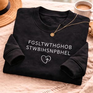 John 3:16 Bible Verse Sweatshirt – Christian Faith Acronym Tee