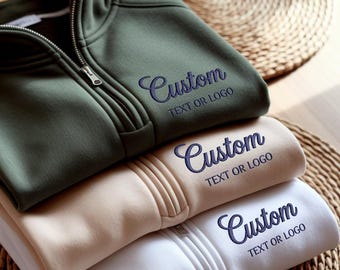 Custom Embroidered Quarter Zip Sweatshirt: Personalized Team Apparel