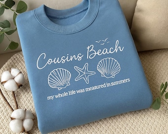 Summer Beach Embroidered Sweatshirt, Tsitp Bookish Merch, Team Conrad, Team Jeremiah, Team Belly, Summer Vibes, Bookish Merch