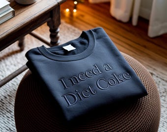 Geborduurd I Need A Cola Light Sweatshirt grappig damesshirt Sarcastic Soda Lover Tee Trending shirt voor vrouwen cadeau voor fans van cola light