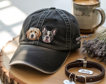Custom EMBROIDERED Pet Hat Using Pet Photo Personalized Dog Hat Custom Cat Hat Custom Pet Cap Dog Hat Custom Dog Baseball Cap Dog Mom Hat