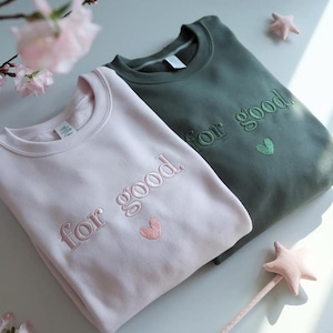 Embroidered For Good Wicked Sweatshirt, Aesthetic Changed For Good Sweatshirt, Wizard Of Oz Tee, Changed For Good, Wicked Defy Gravity Shirt