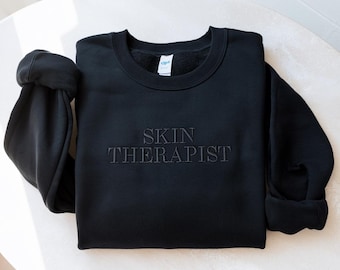 Embroidered Esthetician Sweatshirt Esthetician Hoodie Esthetician Gift, Beautician Gift,Skin Therapist Crewneck,Aesthetician Gift