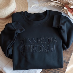 Embroidered Minnesota strong shirt, Anti ICE tshirt, Minneapolis political protest shirts, Resistance patriotic tee