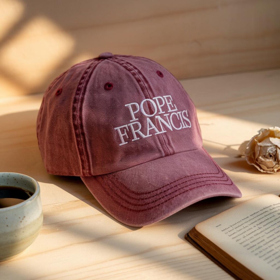 Cappello ricamato Papa Francesco, berretto cattolico vaticano