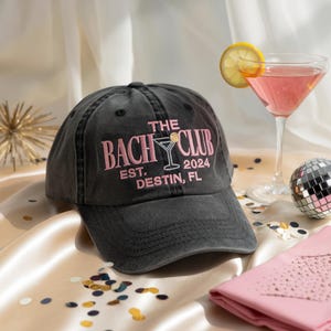 Embroidered Bachelorette Washed Hat, Social Club Bachelorette Party Hat, Bachelorette Party Hats, Drinking Hats, Bachelorette Party Favors