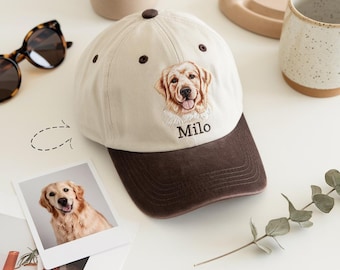 Custom EMBROIDERED Pet Hat Using Pet Photo Personalized Dog Hat Custom Cat Hat Custom Pet Cap Dog Hat Custom Dog Baseball Cap Dog Mom Hat