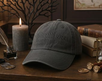 Embroidered Morally Grey Is My Favorite Color Hat, Spicy, Dark Romance, BookLover, Booktok, Gift for her, Reading Hat, Book Trope